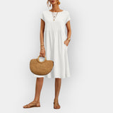 Abito Midi con Linee Semplici