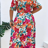 Serenelle - Radiant Floral Wrap Dress