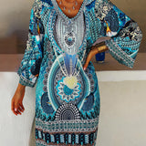 Emelia - Vibrant Bohemian Print Dress