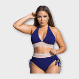 Bikini con Dettaglio Intrecciato e Slip Alto