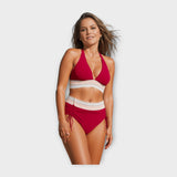 Bikini con Dettaglio Intrecciato e Slip Alto