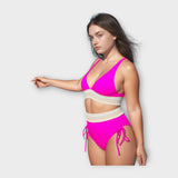 Bikini con Dettaglio Intrecciato e Slip Alto