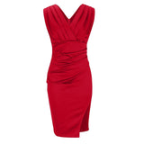 Novalie - V-Neck Dress With Slit