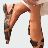 Leonora | Eleganti Slingback con Punta Azzurra e Stampa Animale