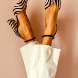 Abby - Zebra Lines Heels