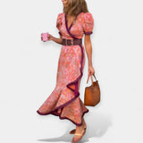 Abito Romantico con Cintura e Dettagli Voluminosi