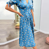 Layla | Polka Dots V-Neck Dress