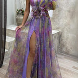 Gella - One-Shoulder Floral Maxi Dress