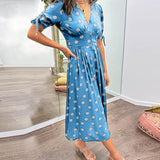 Bellamy - Polka Dots V-Neck Dress