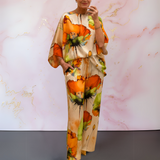 Sophie | Artistic Satin Two-Piece Set