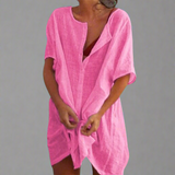 Abito estivo organico in cotone e lino per momenti estivi confortevoli