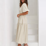 Mirela - V-Neck Puff Dress