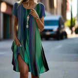 Genna - Casual Boho Gradient Dress