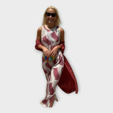 Abito Maxi con Moderni Motivi Ondulati