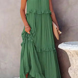 Tyla - Halter Ruffle Maxi Dress