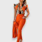 Set di Due Pezzi con moderno design leopardato