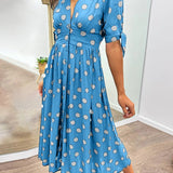 Layla | Polka Dots V-Neck Dress