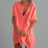 Abito estivo organico in cotone e lino per momenti estivi confortevoli