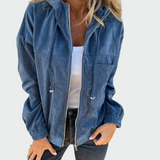 Giacca in Tessuto di Velluto con Strisce