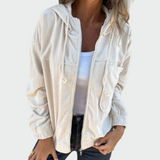 Giacca in Tessuto di Velluto con Strisce