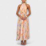 Lily - Watercolour Print Maxi Dress