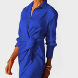 Abito Lungo per Occasioni Formali con Fiocco