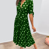 Bellamy - Polka Dots V-Neck Dress