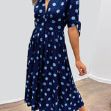 Layla | Polka Dots V-Neck Dress