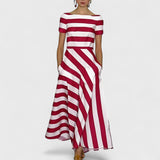 Emma – Abito leggero e vaporoso con sottili righe