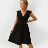 Abito impressionante con vita gonfiata