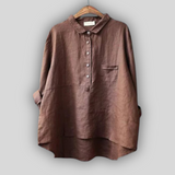 Blusa di Lino Verde Semplicità