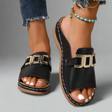 Elle - Sandali comodi con zeppa