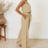 Milena - Minimalist Top and Wide-Leg Pants Set