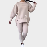 Set Femminile in Felpa con Leggings e Comfort Moderno