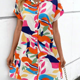 Tiana - Printed Button Down Dress