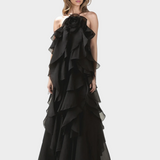 Maxi Abito con Sensazione Romantica e Stile Aristocratico