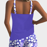 Costume Comodo a Due Pezzi con Motivo Floreale