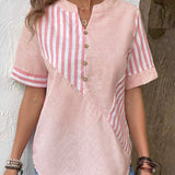 Talia - Elegant Striped Blouse