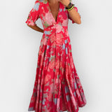 Abito Floreale Leggero con Tasche