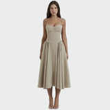 Abito Maxi in Seta con Spalline Sottili