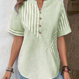 Talia - Elegant Striped Blouse