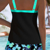 Madeleine | Swimsuit Tank Top with Floral Boxer Set