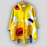 Blusa di Lino Floreale