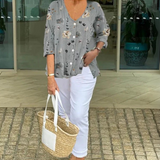 Alice | Printed Button Tunic Top