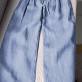 Grace | Wide-leg Pants in Cotton and Linen Blend