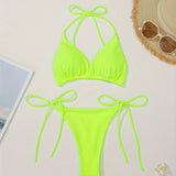Bikini Halter con Slip a V