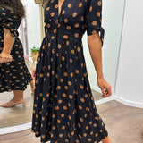 Layla | Polka Dots V-Neck Dress