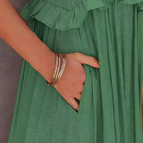 Tyla - Halter Ruffle Maxi Dress