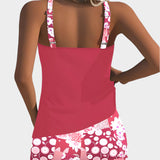 Costume Comodo a Due Pezzi con Motivo Floreale