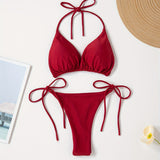 Bikini Halter con Slip a V